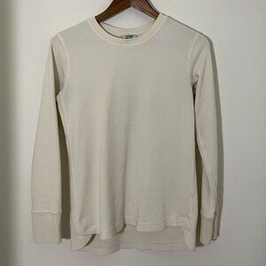 Duluth Crew neck Waffle Knit Long sleeve Shirt - Cream S